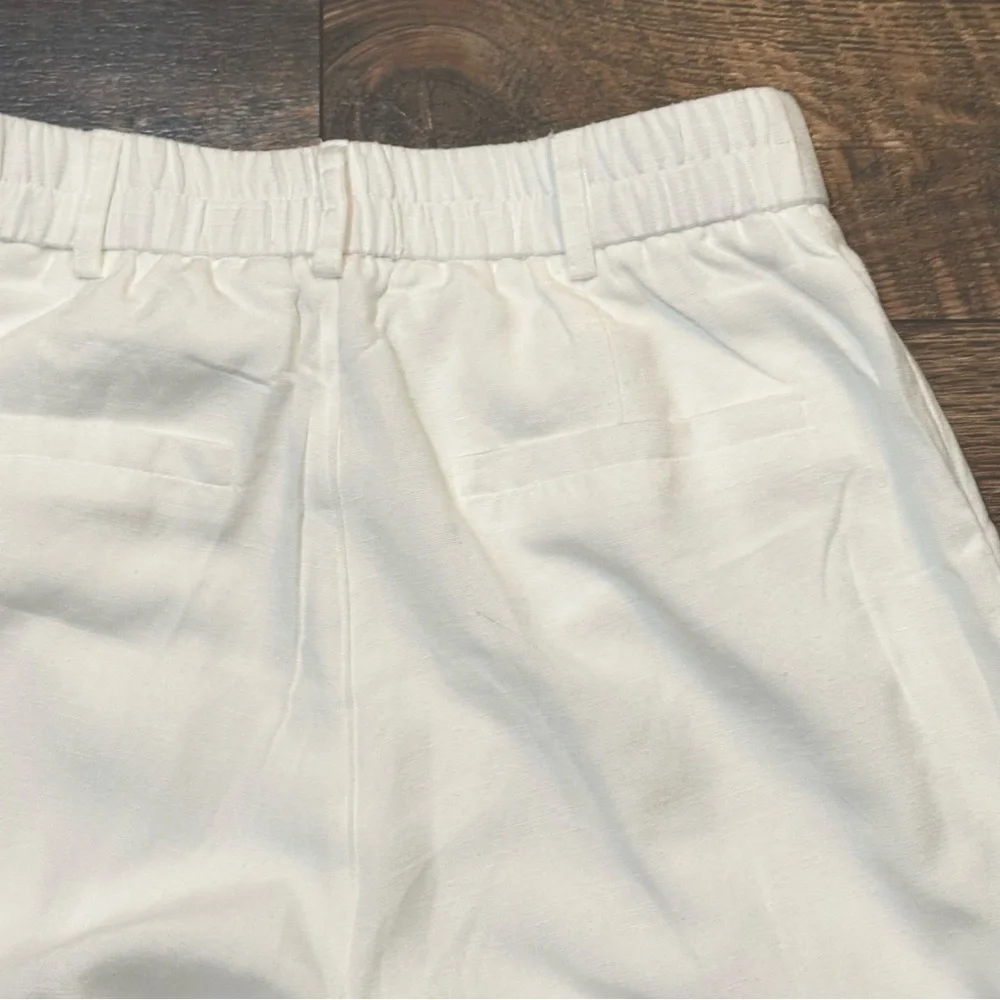 Aqua cotton and linen lined pants size XS - Picture 7 of 13